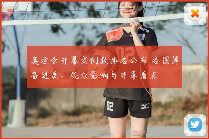 奥运会开幕式倒数排名公布 各国筹备进度、观众影响与开幕看点